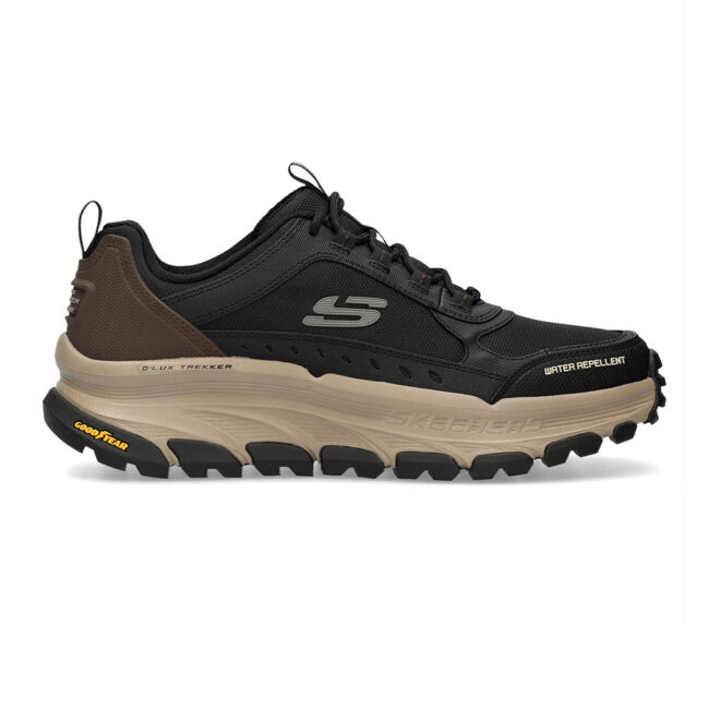 Zapatillas Skechers Relaxed Fit D'LUX Trekker para hombre, con plantilla Skechers Air Cooled Memory Foam® y suela Goodyear® Performance. Diseñadas para ofrecer comodidad y tracción superior en cualquier terreno.