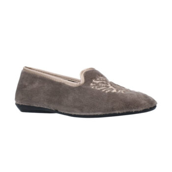 Zapatilla de casa cerrada Norteñas 7-980-25 para mujer, fabricada en algodón. Disponible en tres colores: azul marino, gris y negro. Perfecta para el hogar, brinda comodidad y calidez para el día a día.
