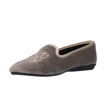 zapatilla mujer nortenas 7 980 25 gris 3 - ZAPATILLA MUJER NORTEÑAS 7-980-25 | ZAPATILLAS DE CASA CERRADAS EN ALGODÓN DISPONIBLES EN AZUL MARINO, GRIS Y NEGRO