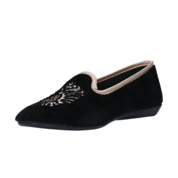 zapatilla mujer nortenas 7 980 25 negro 4 - ZAPATILLA MUJER NORTEÑAS 7-980-25 | ZAPATILLAS DE CASA CERRADAS EN ALGODÓN DISPONIBLES EN AZUL MARINO, GRIS Y NEGRO