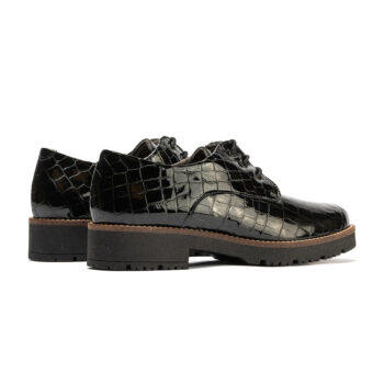 blucher coco mujer pitillos 10081 negro oxford sport 03 - BLUCHER COCO MUJER PITILLOS 10081 NEGRO | ESTILO OXFORD SPORT CON TACÓN BAJO