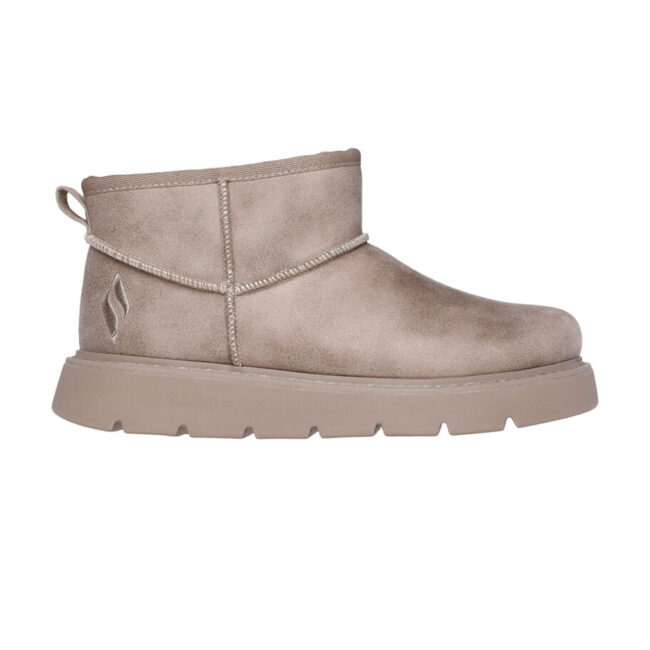 Botín de invierno para mujer Skechers Keepsakes Lite - Snowbird (169018 BBK) con parte superior textil de aspecto piel y forro de borrego sintético. Tratado con 3M® Scotchgard® para resistencia al agua y manchas, con plantilla Warm Tech Memory Foam.