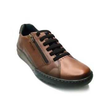 04 - ZAPATO CASUAL HOMBRE PEGADA 111002 EN CUERO MARRÓN OSCURO | ESTILO Y CONFORT PARA EL HOMBRE MODERNO
