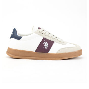 Zapatillas U.S. Polo Assn. Campy para hombre. Fabricadas en piel de alta calidad, con detalles distintivos, cierre de cordones y suela de goma antideslizante para un estilo casual y deportivo ideal para el día a día.