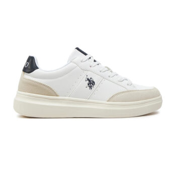 Zapatillas U.S. Polo Assn. Cody para hombre, fabricadas con materiales de alta calidad, incluyendo una parte superior de imitación de cuero, interior textil y suela resistente. Diseño casual con cierre de cordones textiles, ideales para el uso diario.