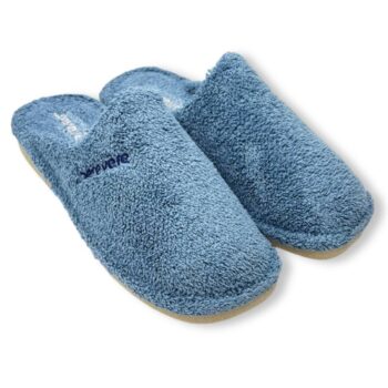 Zapatillas de casa Berevere V9409 Aguamar - chinelas para mujer con rizo suave y plantilla acolchada