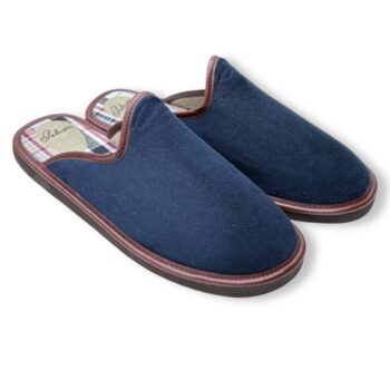 Chinelas Pelusin Ante Marino 200 - zapatillas de casa para hombre con tejido de ante y suela resistente