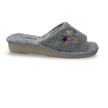 chinela-rizo-berevere-gris-v5028 DE CASA MUJER BEREVERE V5028