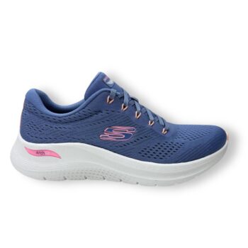 Zapatillas Skechers Arch Fit 2.0 Big League para mujer, con soporte plantar certificado, plantilla extraíble y diseño vegano. Lavables, cómodas y funcionales.