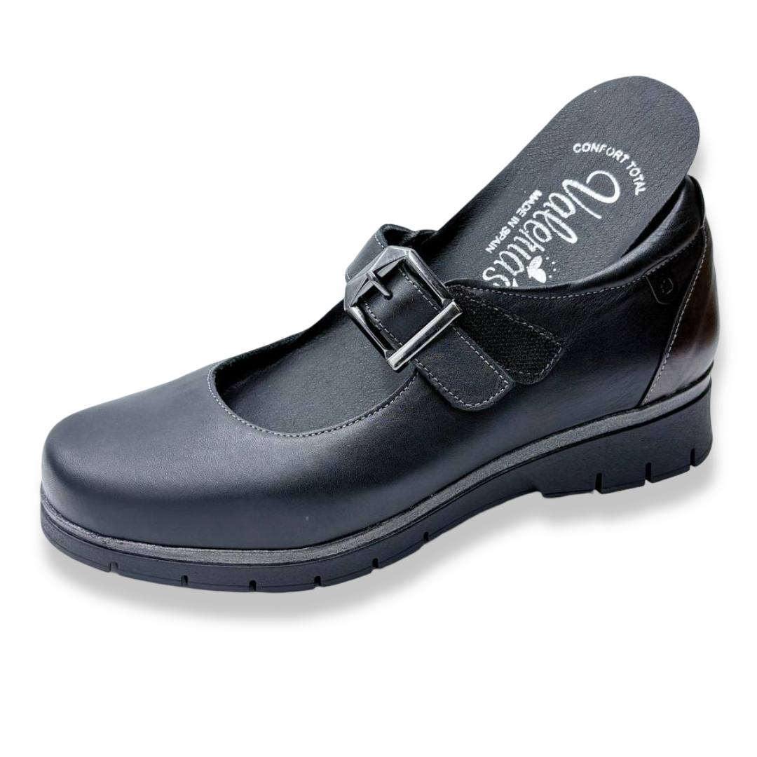 IMG 1028 - ZAPATO MUJER VALERIA’S 2386 | SALÓN CONFORT DE PIEL CON HEBILLA valerias-2386-negro