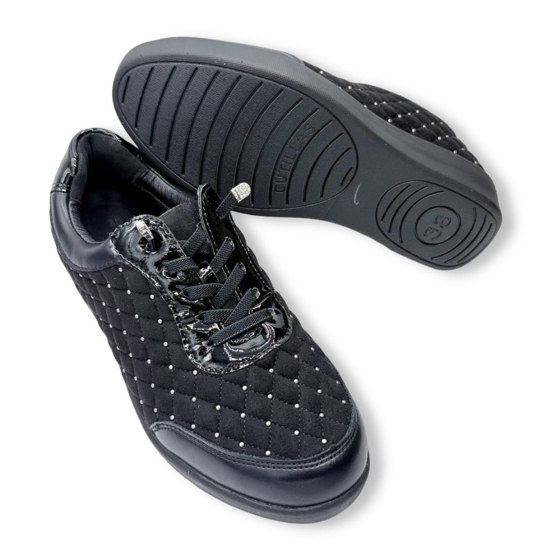 IMG 3831 - ZAPATO MUJER DR. CUTILLAS 38611 | CORDONES ELÁSTICOS Y PLANTILLA ACOLCHADA ZapatosComodidad_Mujer_DrCutillas_Negro_38611